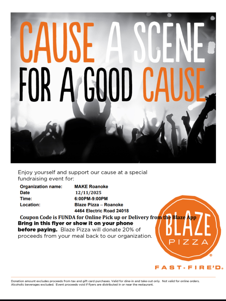 Blaze Pizza Fundraiser Flyer