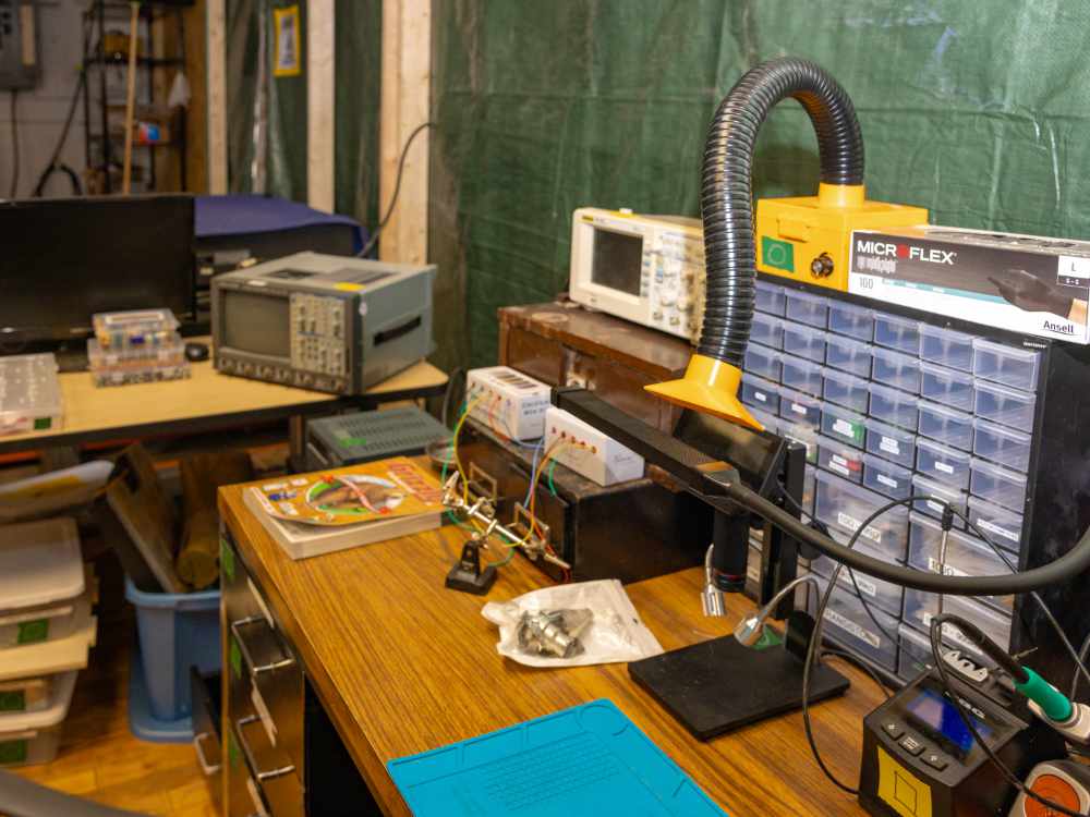 MAKE Roanoke's Soldering equipment in the Electronics lab